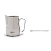 Lelit PLA301S Milk Jug with Latte Art Brush, Stainless Steel,