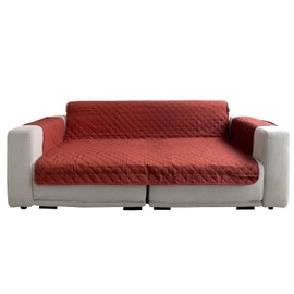 YuppieLife Reversible Sofa Slipcover/Couch Cover/Durable Non Slip Furniture Protector Cover for Pets Dog Kids (Fit seat Width 66in)(Red)