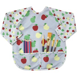 Abstract Kids Painting Apron - Toddler Art Smock - Waterproof Long Sleeve with 2 Pockets - Smocks for Kids for Painting and Eating (6 Months - 10 Years)