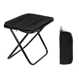 折りたたみ椅子 アウトドアチェア キャンプ 折り畳み 折りたたみ コンパクト キャンプチェア 超軽量 315g 携帯 耐荷重150kg 持ち運び便利 キャンプ 釣り 登山 公園 キャンプ バーベキュー 行列待ちに最適 ピクニック 試合観戦 （ブラック）