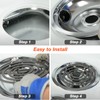 W10196405 W10196406 Chrome Drip Pans Kit by Blutoget -Compatible for