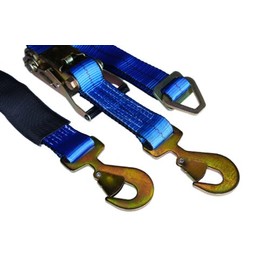 2" x 8' Blue Auto Car Hauler Ratchet Axle Straps (4 Pack)