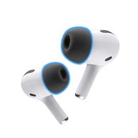 Foam Masters Memory Foam Ear Tips for AirPods Pro 1st & 2nd Gen | Comfortable | Secure | Better Noise Cancellation | Version 3.0 Replacement Buds (Medium - 3 Pairs, Black)