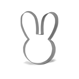 Keewah Easter Bunny Rabbit Face Cookie Cutter, 4.8”, Stainless Steel