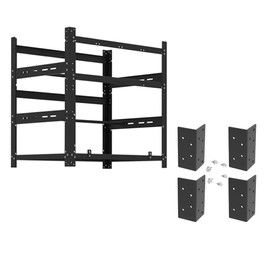 AAAwave The Sluice V.2 12 GPU Mining Rig Frame and 4 pcs of Stacking Brackets (Black)