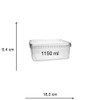 mikken Plastic Jar, Litre Plastic Container with Lid, BPA-Free, Food-Safe