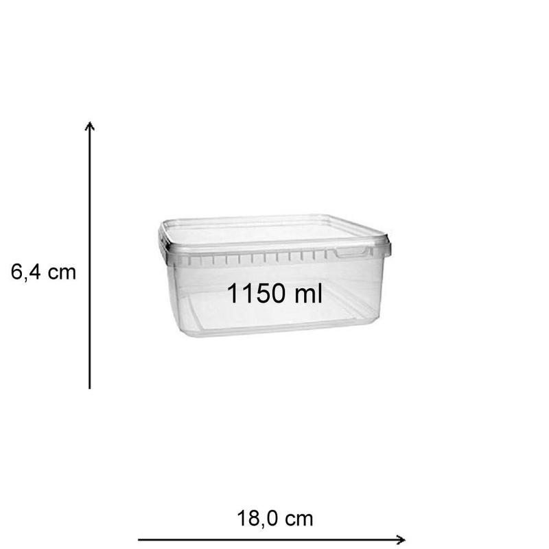 mikken Plastic Jar, Litre Plastic Container with Lid, BPA-Free, Food-Safe