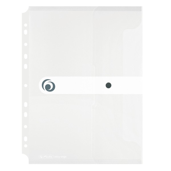 Herlitz A4 Filing Paper Document Folder - Transparent Colourless (Pack