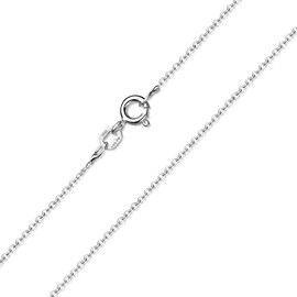MATERIA by Matthias Wagner Fine Women's Necklace 925 Sterling Silver 1 mm Wide 40-60 cm, Sterling Silver
