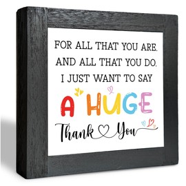 Thank You Gift, Inspirational Gifts For Friends, Thank Gifts For Colleagues, Wood Box Decor, Office Desk Decor, Inspirational Gifts, Suitable For Office Desktop Bedroom Living Room, Home Sign 9