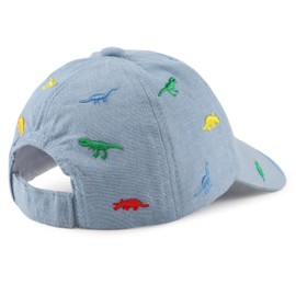 Pesaat Baby Peaked Cap Boy Baseball Cap Children's Sun Hat UV Protection Baby Boy Baseball Cap Children Boys Summer Hat, sky blue dinosaur
