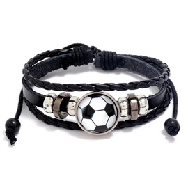 Pulseras para Hombre, Brazalete Hombre Pareja,Pulsera de fútbol, regalos para día de San Valentín, graduación, regreso a la escuela, regalos