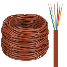 Buryeah Thermostat Wire Bell Wire Solid Copper Cable 18 Gauge ETL, Power Circuit Cable Moisture, Heat and UV Resistant for Low Voltage Applications Use(18/6,100 ft)
