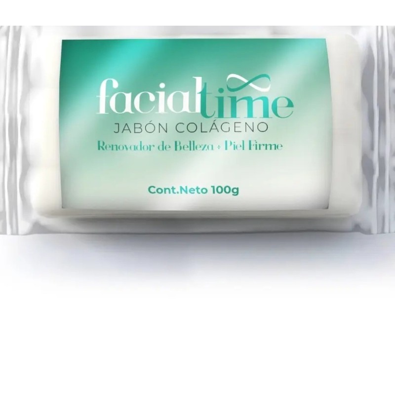 6 Piezas Jabón De Colágeno Hidrolizado Facial Time Rutina