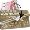 Holzkarte mit Gravur „Du hast es dir wohlverdient, hier ist