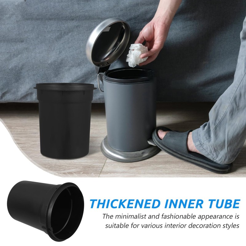 BESPORTBLE Round Plastic Inner Bucket 3 L in Black -
