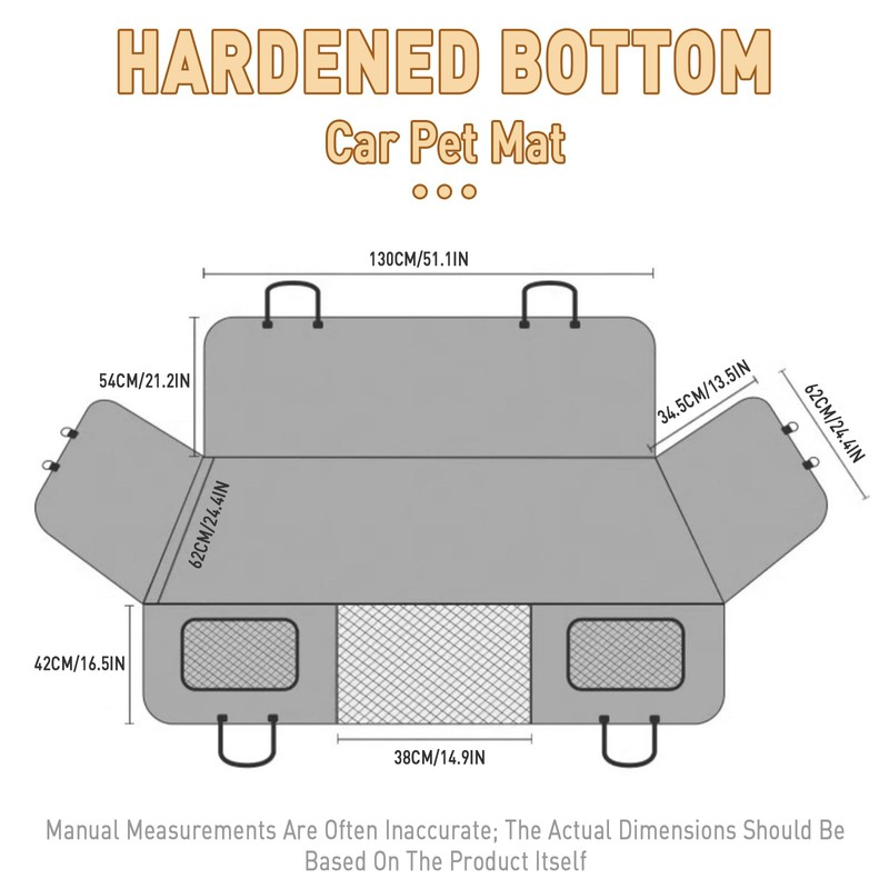 Dog Car Seat Cover for Back Seat, Waterproof Pet Hammock