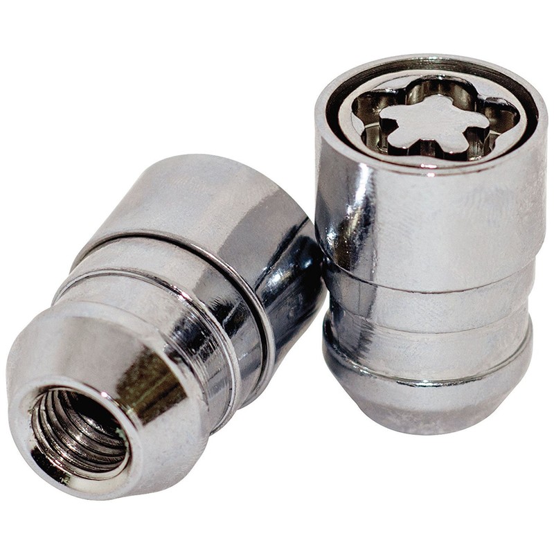 Butzi 12x1.50 Chrome Anti Theft Locking Wheel Bolt Nuts &