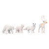 Arctic Animal Figurine Set 18pcs Kid Simulated Arctic Hare Reindeer