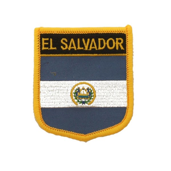 Uijokdef 1 PCS（2.76x2.36 inch）El Salvador Flag Patches Iron On or