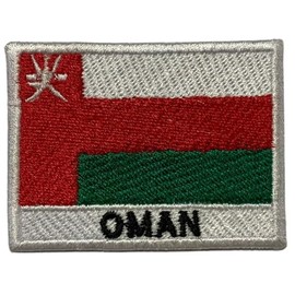 Oman Embroidered Flag with Name Patch Iron On/Sew On Badge National Symbol Military Patch for Clothing Backpacks Caps