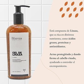 Gel Fijador de Linaza para Cabello - Activador de Rizos, Combate el Encrespamiento, Fortalece e Hidrata el Cabello - 250 ml