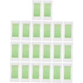 Bandas de Cera Depilatoria Desechables para y Manos 20 Piezas Verdes de Tela No Tejida Doble Cara Kit para Depilación Facial y Corporal Aptas para Piel Sensible y Zonas