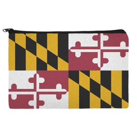 Maryland State Flag Makeup Cosmetic Bag Organizer Pouch