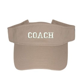 Coach Visor Hat - Embroidered Unisex Visor - Summer Sun Visor (Khaki)