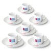 YSSER Cuban Flag Espresso Cup Set, 2.5 oz Cups with