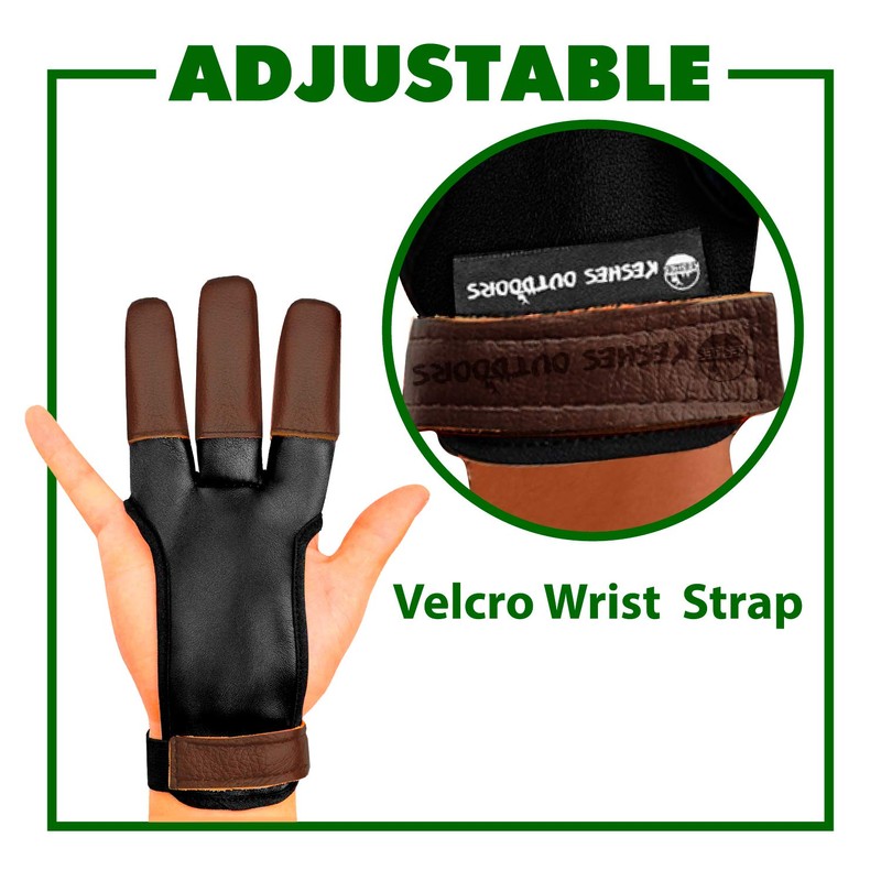 KESHES Archery Glove Finger Tab Accessories - Leather Gloves for