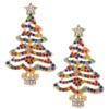 SAFIGLE 5 Pairs Metal Christmas Tree Earrings for Women Fashion