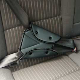 Kids Car Seat Belt Adjuster Universal Seat Belt Safety Cover Harness Strap Adjuster Pad Shoulder Neck Triangle Positioner Child Seat Belt Adjustment Holder Adult Seat Belt Clip Safety Belt Protector