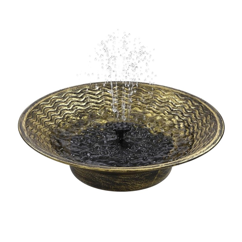 Bird Bath for Outside, Solar Powered Bird Bath Bowl Fountain