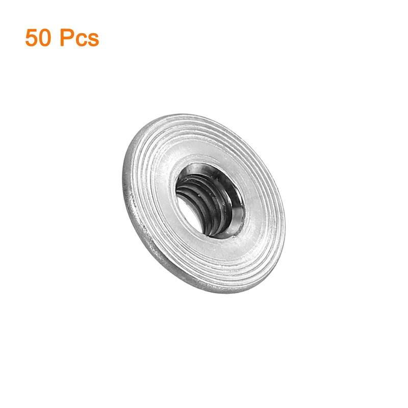 sourcing map M6 T-nuts, 50pcs Carbon Steel Tee Nut Round
