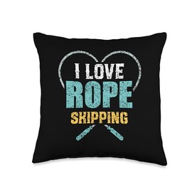 I Love Rope Skipping Ropes Jump Rope Skipper Rope Skipping Throw Pillow