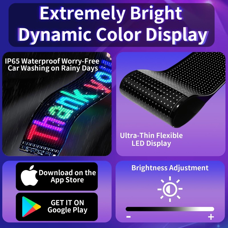 2PCS Synchronized Devil Led Eyes Light for Car Windshield, 15"x4"