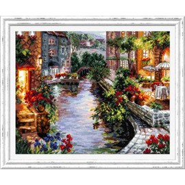 Wizardi Counted Cross-Stitch Kit Evening in Venice 46-02 Magic Needle
