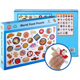Cognisprings World Food Kids Puzzles, Thick Floor Puzzle, Educational Puzzles for...
