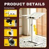 Saifu Adjustable Overbed Table, 23.6"x15.8", Height 25"-38.6", White
