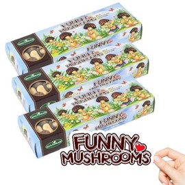 Miltonas Mini Mushroom Shaped Chocolate Cookies - Funny Chocolate Mushrooms Great for Weddings, Anniversaries & Birthday’s - Crunchy Bite Sized Pieces for All