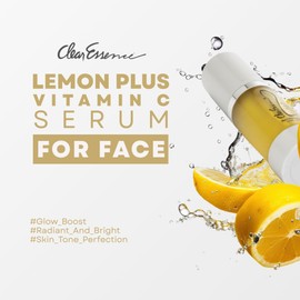 Clear Essence Lemon Plus Vitamin C Serum for Face 0.5oz – Hydroquinone-Free Brightening Serum, Dark Spot Corrector, Skin Lightening for Hyperpigmentation, Even Skin Tone & Glowing Complexion