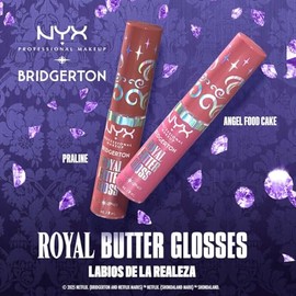 Nyx Professional Makeup, Bridgerton brillo labial, Tono Angel Food Cake (rosa). Brillo labial. Fórmula vegana.                                        
