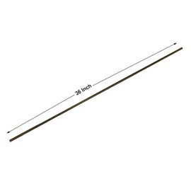 B&P Lamp® 1/8 IP X 36 Inch All Thread Pipe, 3/8 Inch Diameter, Zinc Plated Steel for Floor and Table Lamp Restoration