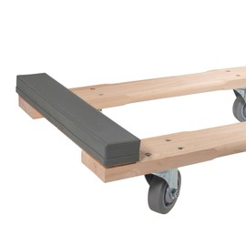 Mytee Products 32"x18" Heavy Duty Rubber Cap Moving Dolly with 4" Non-Marking Swivel Caster Wheels 1000 lbs Chicago Style 4 Wheel Dolly Cart for Moving Heavy Items, Industrial Heavy Loads, Furniture