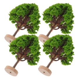 Kichvoe 4Pcs Model Trees Miniature Trees Model Trees with Base, Train Scenery Architecture Trees for DIY Crafts, Building Model, Landscape, 7X4.5X4.5CM