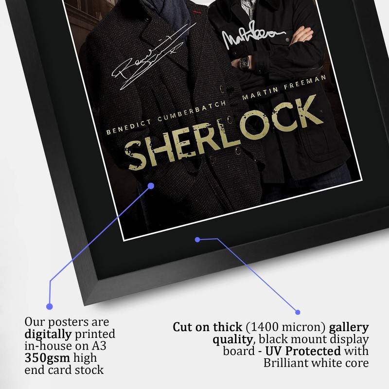 HWC Trading A3 FR Sherlock Benedict Cumberbatch Gifts Printed Autograph