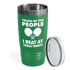 Flairy Land Table Tennis Green Tumbler 20oz - Tears of the people - Table Tennis Paddles Ping Pong Table Tennis Racket Indoor Game Score Keeper Professional Tennis Trainer