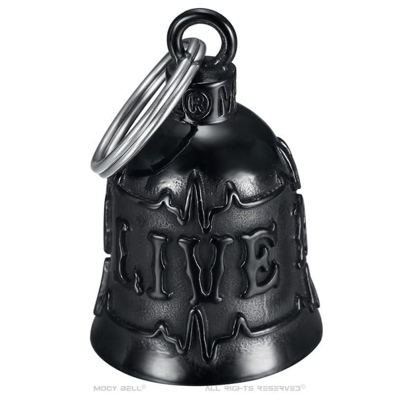 MOCY BELL - Clochette moto ECG RIDE TO LIVE Porte-bonheur