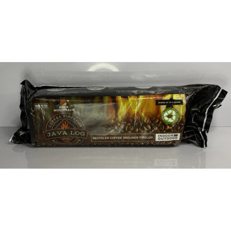 Pine Mountain Java Log Coffee Grounds Firelogs 4 Count Eco